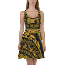 Load image into Gallery viewer, African Print Skater Womens Dress