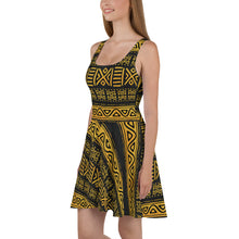 Load image into Gallery viewer, African Print Skater Womens Dress