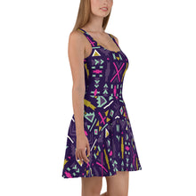 Load image into Gallery viewer, African Print Skater Womens Dress