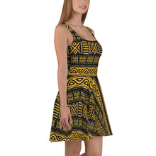 Load image into Gallery viewer, African Print Skater Womens Dress