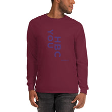 Load image into Gallery viewer, HBCU Long Sleeve Mens T-shirt (purple letters)