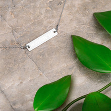 Load image into Gallery viewer, {PROVERBS 3:5} Engraved Silver or Gold Bar Chain Necklace