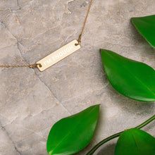 Load image into Gallery viewer, [I'M ENOUGH} Engraved Silver or Gold Bar Chain Necklace
