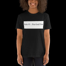 Load image into Gallery viewer, Short-Sleeve Unisex "God 1st" T-Shirt