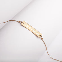 Load image into Gallery viewer, {23rd Psalm} Engraved Silver or Gold Bar Chain Necklace