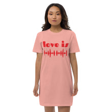 Load image into Gallery viewer, Love IS cotton t-shirt dress
