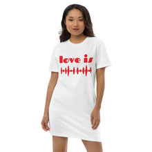 Load image into Gallery viewer, Love IS cotton t-shirt dress