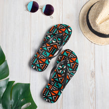 Load image into Gallery viewer, African Print Unisex Flip Flops