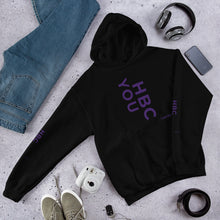 Load image into Gallery viewer, HBCU Unisex Hoodie (purple letters)