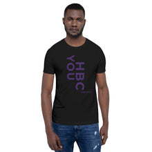 Load image into Gallery viewer, HBCU Short-Sleeve Mens T-Shirt (purple letters)