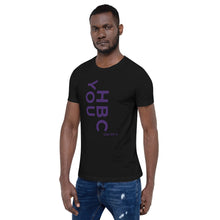 Load image into Gallery viewer, HBCU Short-Sleeve Mens T-Shirt (purple letters)