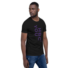 Load image into Gallery viewer, HBCU Short-Sleeve Mens T-Shirt (purple letters)