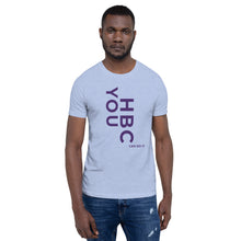 Load image into Gallery viewer, HBCU Short-Sleeve Mens T-Shirt (purple letters)