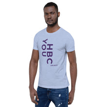 Load image into Gallery viewer, HBCU Short-Sleeve Mens T-Shirt (purple letters)