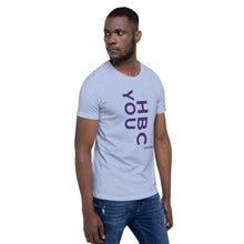 Load image into Gallery viewer, HBCU Short-Sleeve Mens T-Shirt (purple letters)