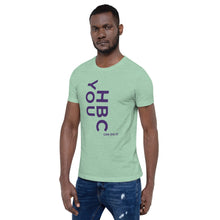 Load image into Gallery viewer, HBCU Short-Sleeve Mens T-Shirt (purple letters)