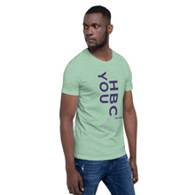 Load image into Gallery viewer, HBCU Short-Sleeve Mens T-Shirt (purple letters)