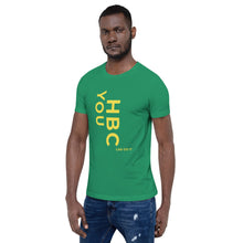 Load image into Gallery viewer, HBCU Short-Sleeve Mens T-Shirt (Gold Letters)