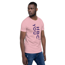 Load image into Gallery viewer, HBCU Short-Sleeve Mens T-Shirt (purple letters)