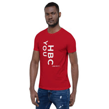 Load image into Gallery viewer, HBCU Short-Sleeve Mens T-Shirt (white letters)