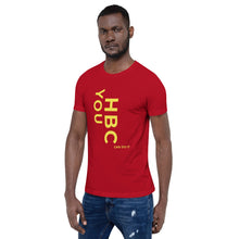 Load image into Gallery viewer, HBCU Short-Sleeve Mens T-Shirt (Gold Letters)