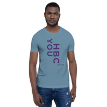 Load image into Gallery viewer, HBCU Short-Sleeve Mens T-Shirt (purple letters)