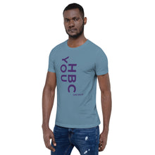 Load image into Gallery viewer, HBCU Short-Sleeve Mens T-Shirt (purple letters)
