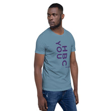Load image into Gallery viewer, HBCU Short-Sleeve Mens T-Shirt (purple letters)