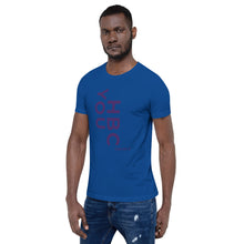 Load image into Gallery viewer, HBCU Short-Sleeve Mens T-Shirt (purple letters)