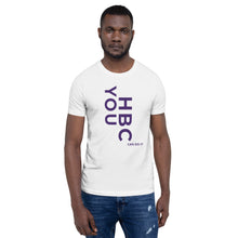 Load image into Gallery viewer, HBCU Short-Sleeve Mens T-Shirt (purple letters)