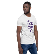 Load image into Gallery viewer, HBCU Short-Sleeve Mens T-Shirt (purple letters)