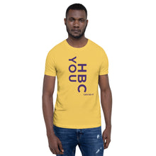 Load image into Gallery viewer, HBCU Short-Sleeve Mens T-Shirt (purple letters)