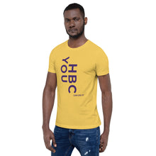 Load image into Gallery viewer, HBCU Short-Sleeve Mens T-Shirt (purple letters)
