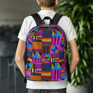 African Print Backpack