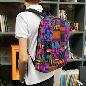 African Print Backpack