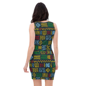 African Print Sublimation Cut & Sew Dress