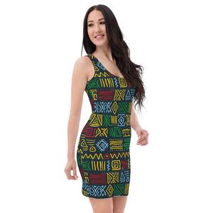 African Print Sublimation Cut & Sew Dress