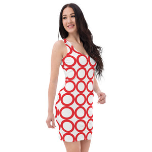 Red O's Sublimation Cut & Sew womens Dress