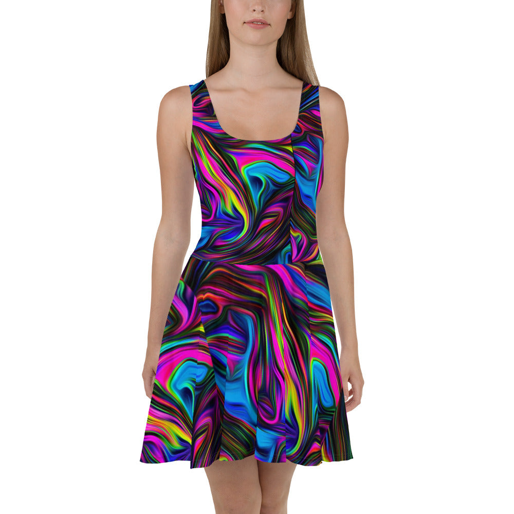 Tie Dye Skater Womens Dress