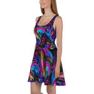 Tie Dye Skater Womens Dress