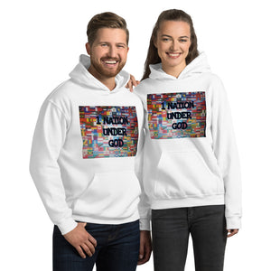 [1 NATION UNDER GOD} Unisex Hoodie