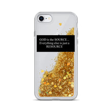 Load image into Gallery viewer, [God is the source] Liquid Glitter (IPhone) Phone Case
