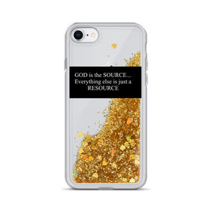 [God is the source] Liquid Glitter (IPhone) Phone Case