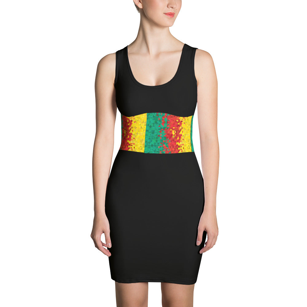 African strip Dress