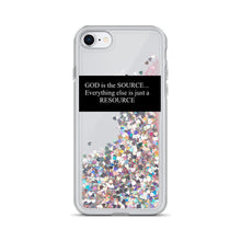 Load image into Gallery viewer, [God is the source] Liquid Glitter (IPhone) Phone Case
