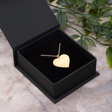 Load image into Gallery viewer, {TAURUS} Engraved Silver or Gold Heart Necklace
