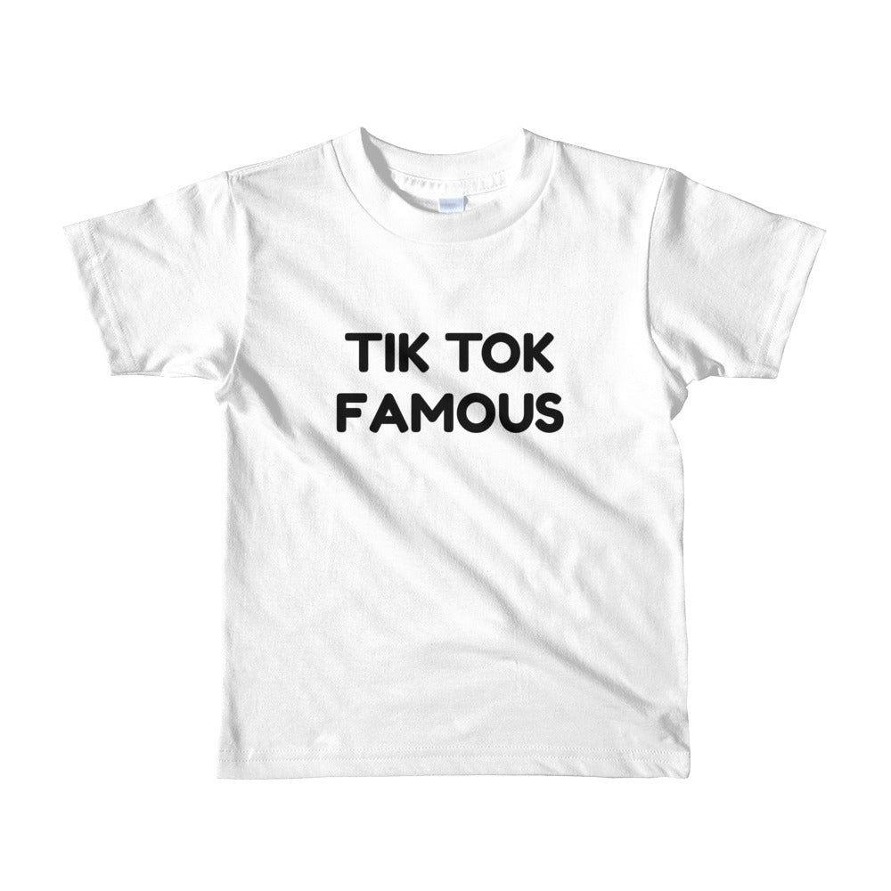 {TIK TOK FAMOUS} Short sleeve kids (2T-6)  t-shirt