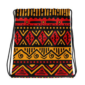 African print Drawstring backpack bag