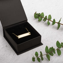 Load image into Gallery viewer, [HIGHLY FAVORED] Engraved Silver or Gold Bar Chain Necklace
