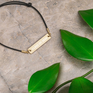 {CLASS OF 2020] Engraved Silver Bar or Gold String Bracelet